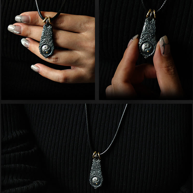 Nimara Ritual 999 Sterling Silver 24k Gold Big Dipper Yin Yang Design Harmony Necklace Pendant