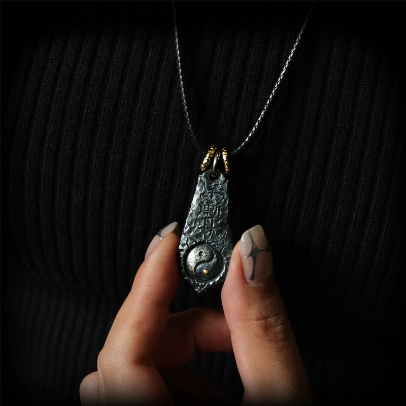 Nimara Ritual 999 Sterling Silver 24k Gold Big Dipper Yin Yang Design Harmony Necklace Pendant