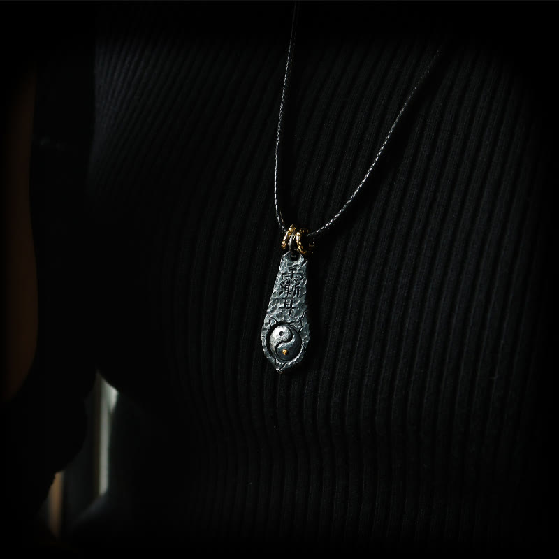 Nimara Ritual 999 Sterling Silver 24k Gold Big Dipper Yin Yang Design Harmony Necklace Pendant