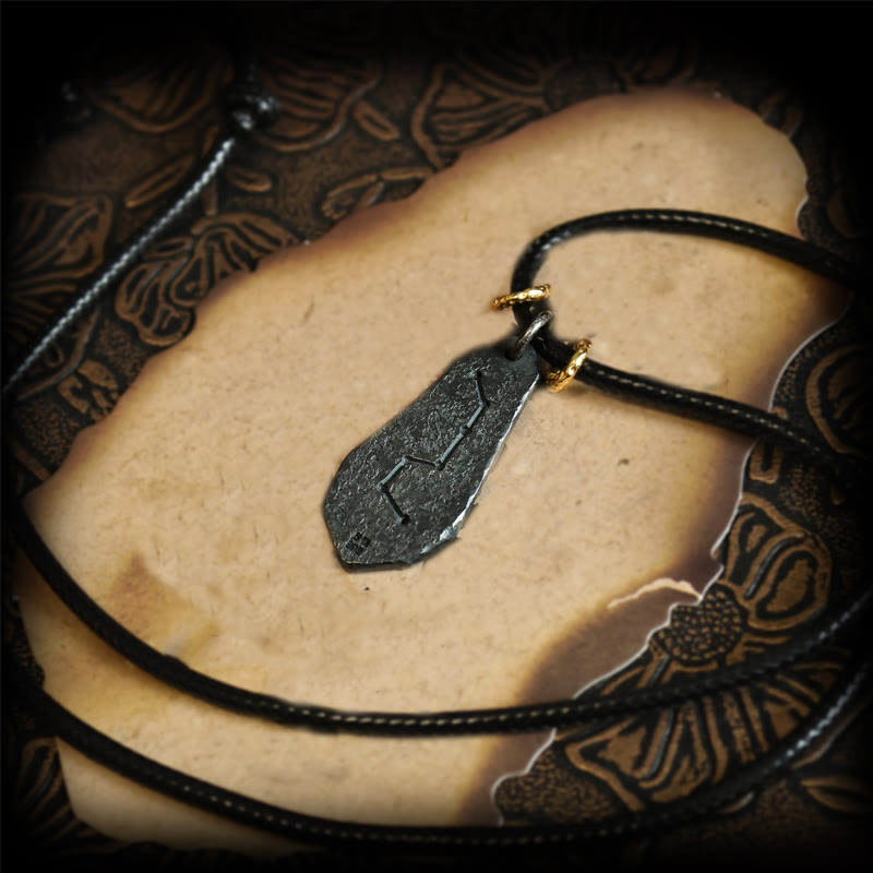 Nimara Ritual 999 Sterling Silver 24k Gold Big Dipper Yin Yang Design Harmony Necklace Pendant