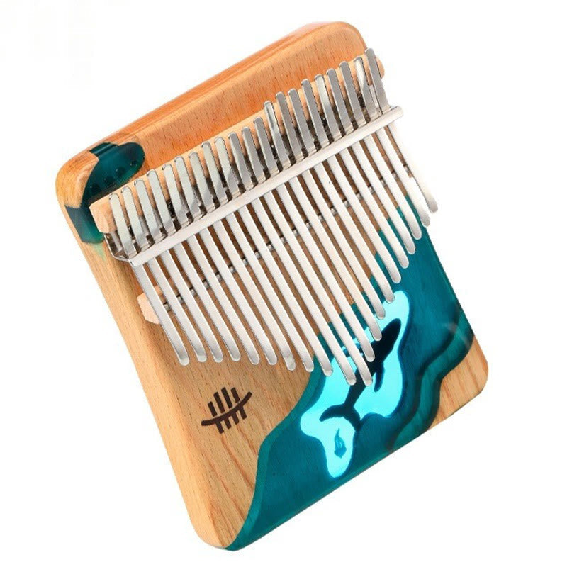 Nimara Ritual Kalimba 17/21 Keys Thumb Piano Beech Wood Deep Sea Blue Whale Portable Finger Piano