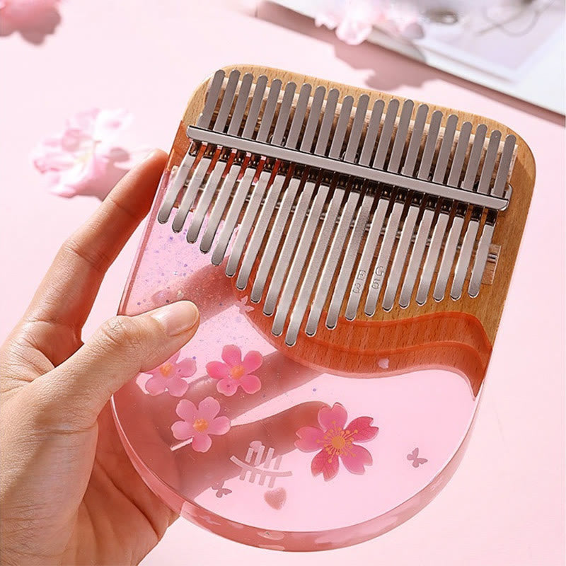 Nimara Ritual Kalimba 17/21 Keys Thumb Piano Beech Wood Pink Cherry Portable Finger Piano