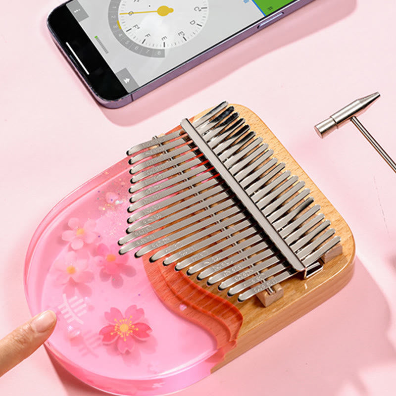 Nimara Ritual Kalimba 17/21 Keys Thumb Piano Beech Wood Pink Cherry Portable Finger Piano
