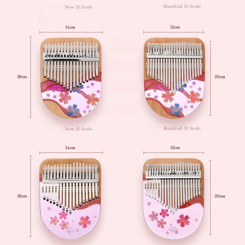 Nimara Ritual Kalimba 17/21 Keys Thumb Piano Beech Wood Pink Cherry Portable Finger Piano