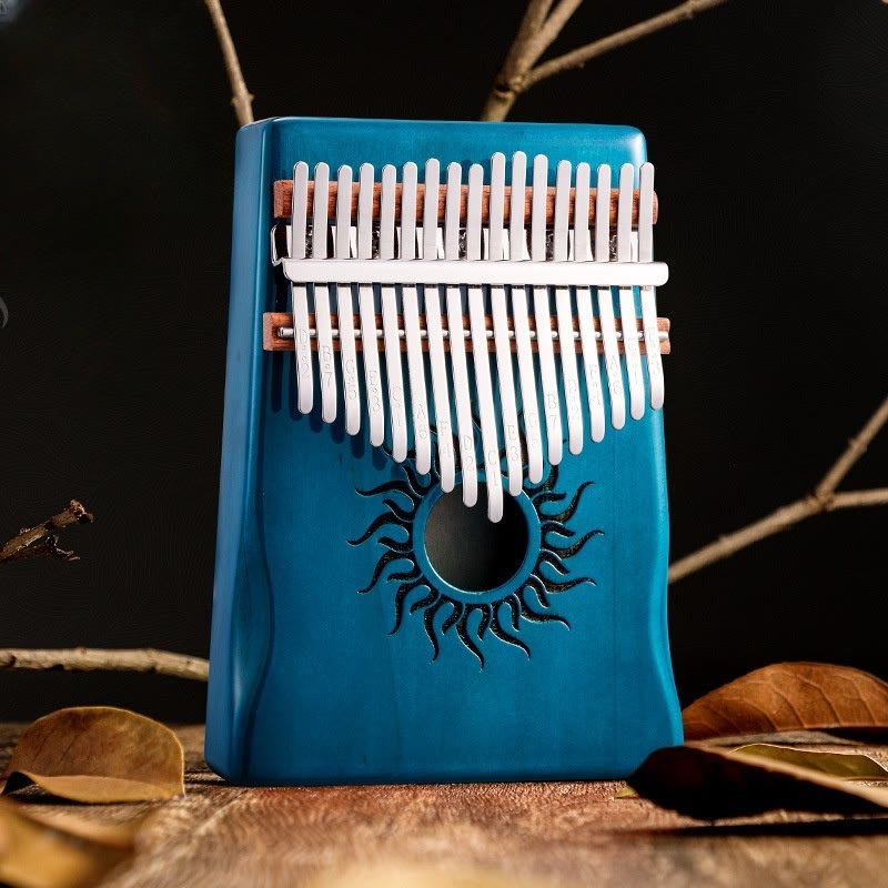 Nimara Ritual Kalimba 17/21 Keys Thumb Piano Sun Pattern Maple Wood Beginners Portable Finger Piano