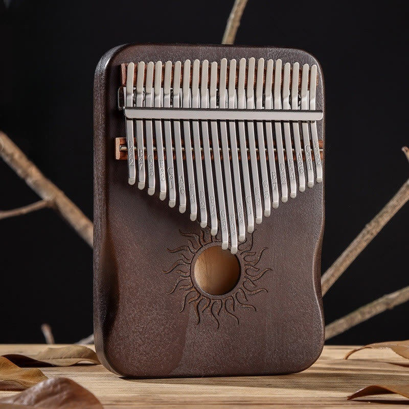 Nimara Ritual Kalimba 17/21 Keys Thumb Piano Sun Pattern Maple Wood Beginners Portable Finger Piano