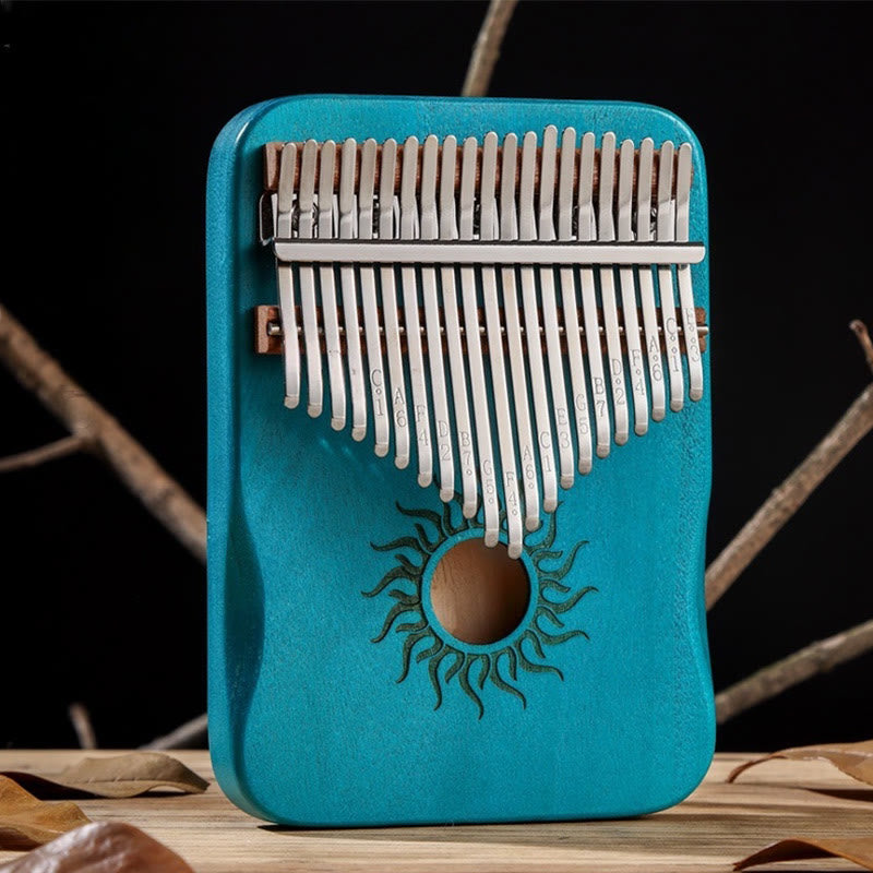 Nimara Ritual Kalimba 17/21 Keys Thumb Piano Sun Pattern Maple Wood Beginners Portable Finger Piano