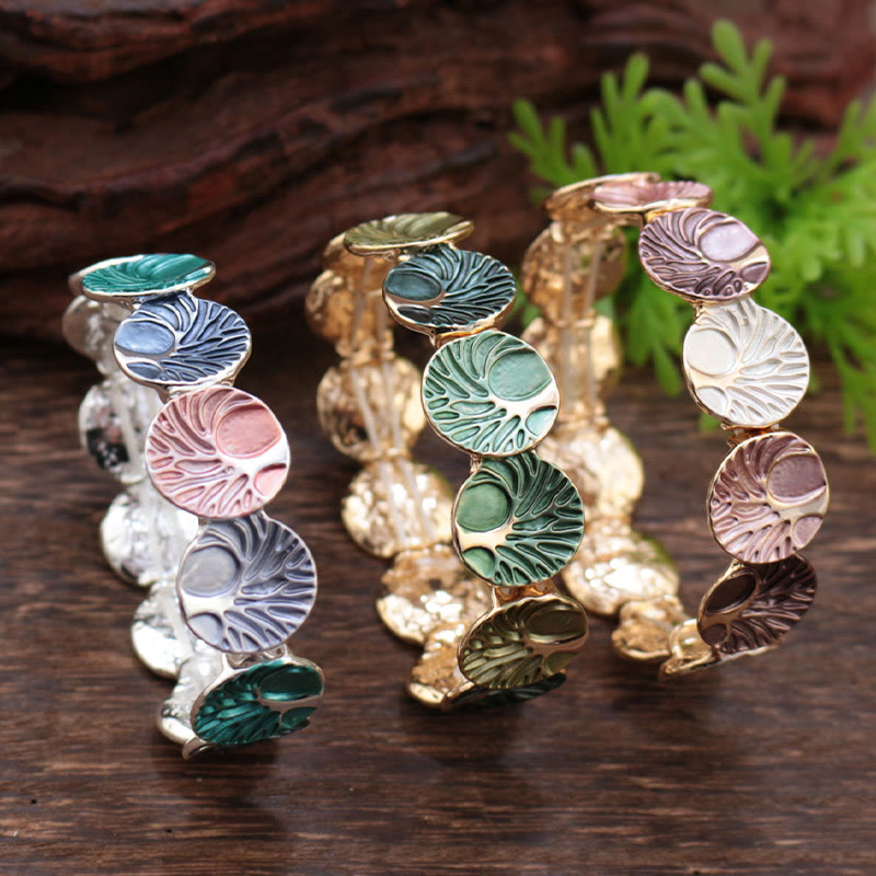 Nimara Ritual The Tree Of Life Creation Enamel Alloy Bracelet
