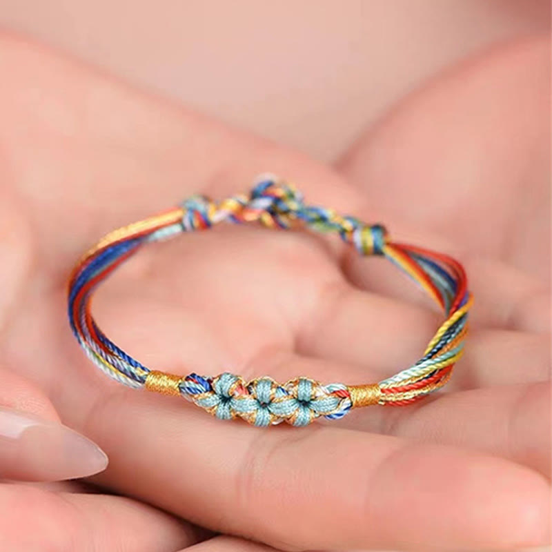 Nimara Ritual Colorful Rope Peach Blossom Knot Zongzi Braided Bracelet