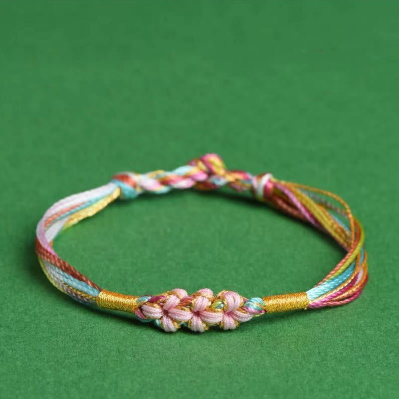 Nimara Ritual Colorful Rope Peach Blossom Knot Zongzi Braided Bracelet