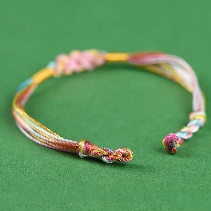 Nimara Ritual Colorful Rope Peach Blossom Knot Zongzi Braided Bracelet