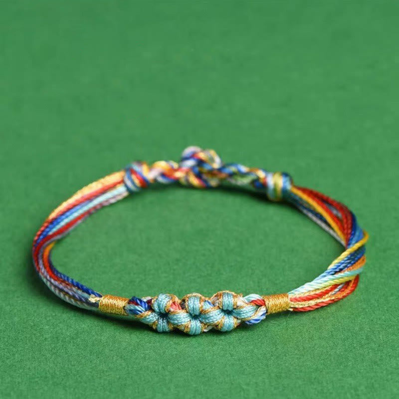 Nimara Ritual Colorful Rope Peach Blossom Knot Zongzi Braided Bracelet