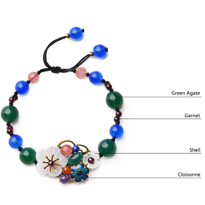 Nimara Ritual Agate Shell Flower Support Bracelet