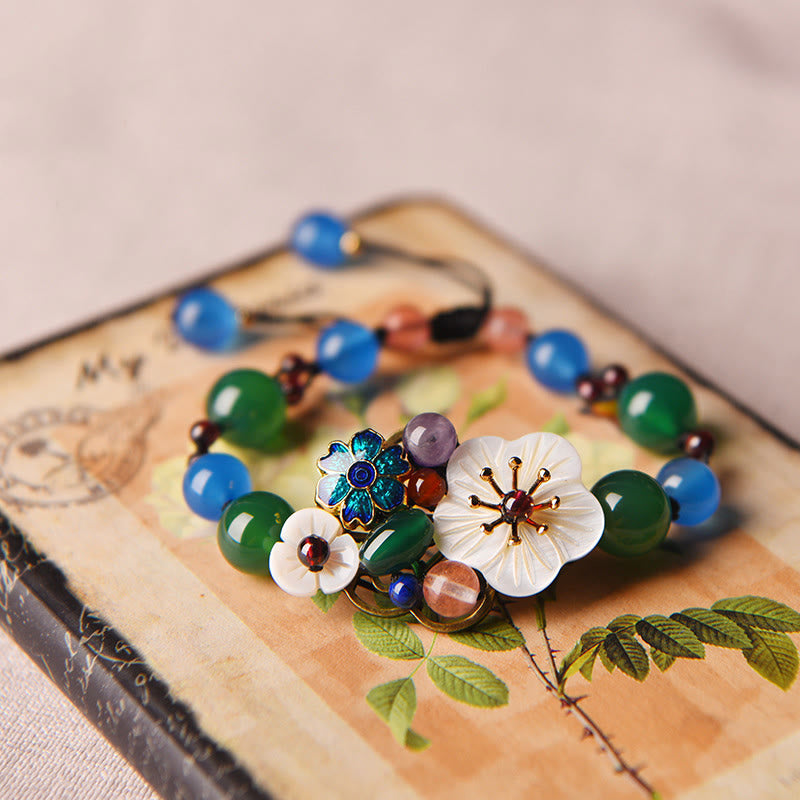 Nimara Ritual Agate Shell Flower Support Bracelet