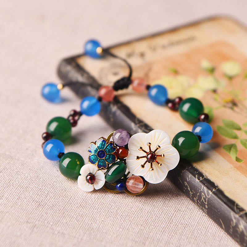 Nimara Ritual Agate Shell Flower Support Bracelet