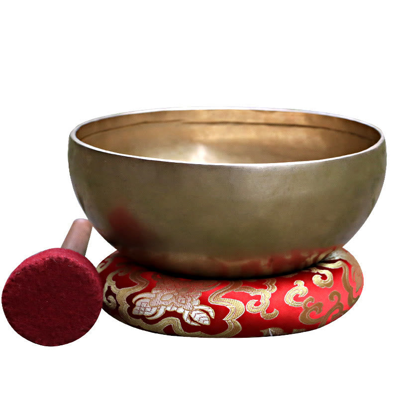 Nimara Ritual Handmade Nepal Golden Singing Bowl Simple Design for Healing and Meditation Sound Bowl Set