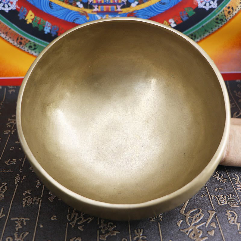 Nimara Ritual Handmade Nepal Golden Singing Bowl Simple Design for Healing and Meditation Sound Bowl Set