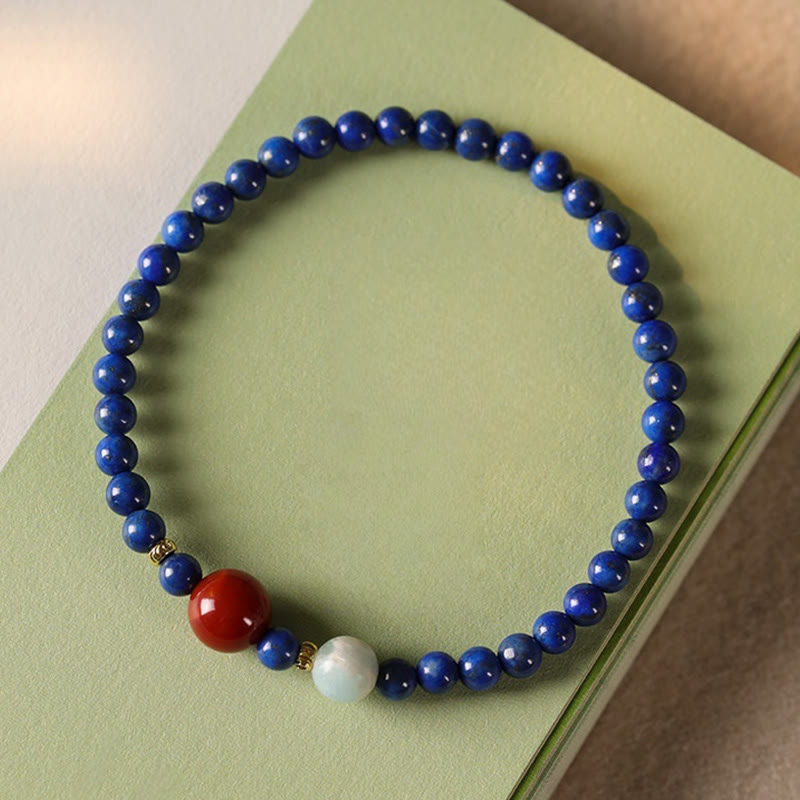 Nimara Ritual Small Lazurite Agate Ultra-thin Beads Positive Bracelet