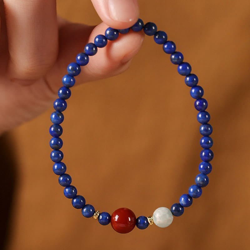 Nimara Ritual Small Lazurite Agate Ultra-thin Beads Positive Bracelet