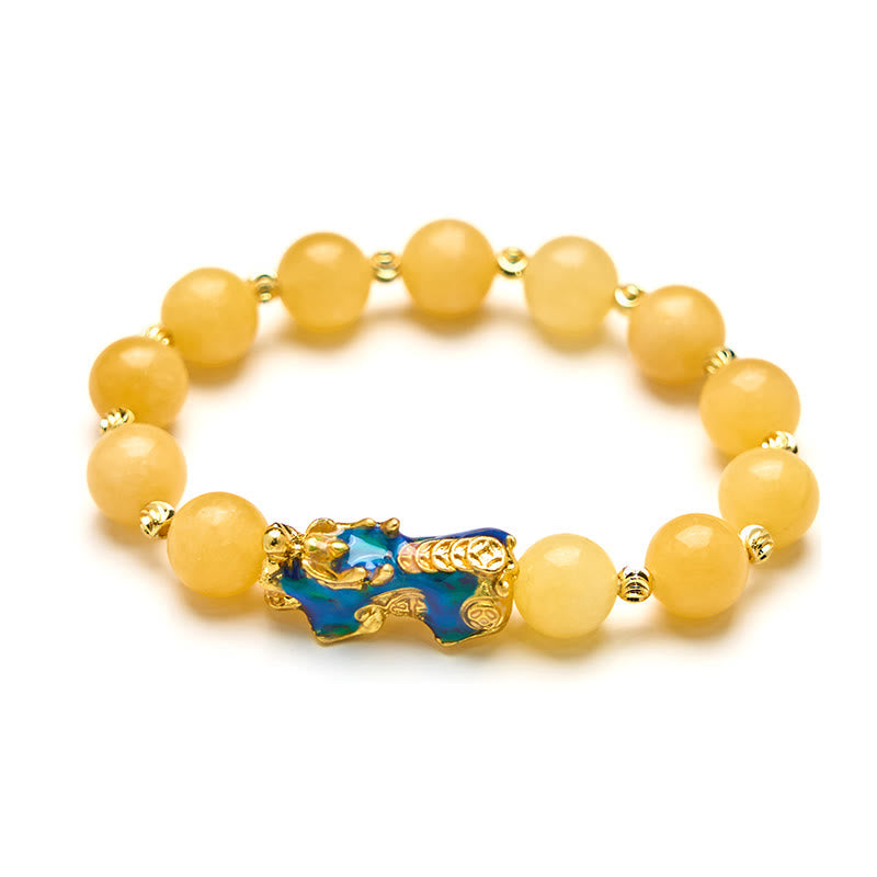 Nimara Ritual Natural Topaz Color Change PiXiu Wealth Bracelet