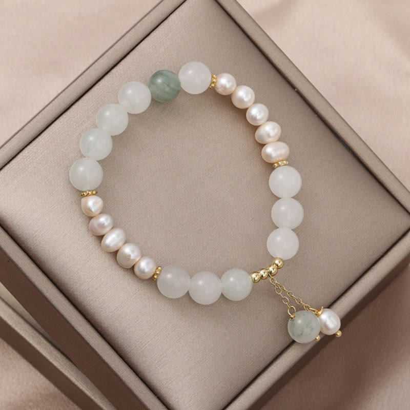 Nimara Ritual Tianshan Jade Pearl Abundance Bracelet