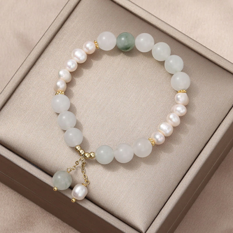 Nimara Ritual Tianshan Jade Pearl Abundance Bracelet