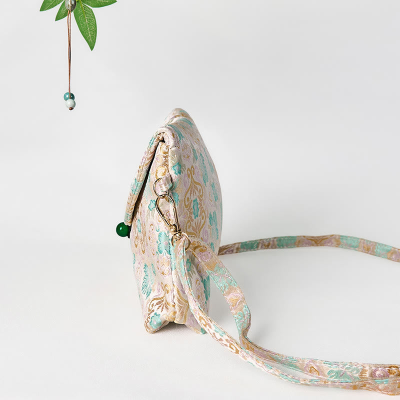 Nimara Ritual Retro Flowers Pattern Polyester Cotton Embroidery Crossbody Bag Hangbags