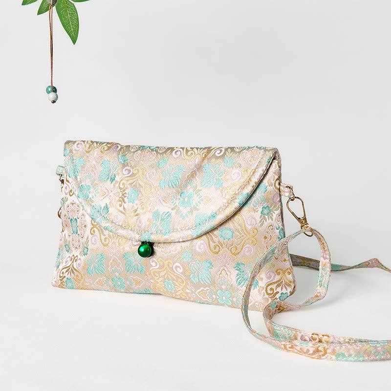 Nimara Ritual Retro Flowers Pattern Polyester Cotton Embroidery Crossbody Bag Hangbags