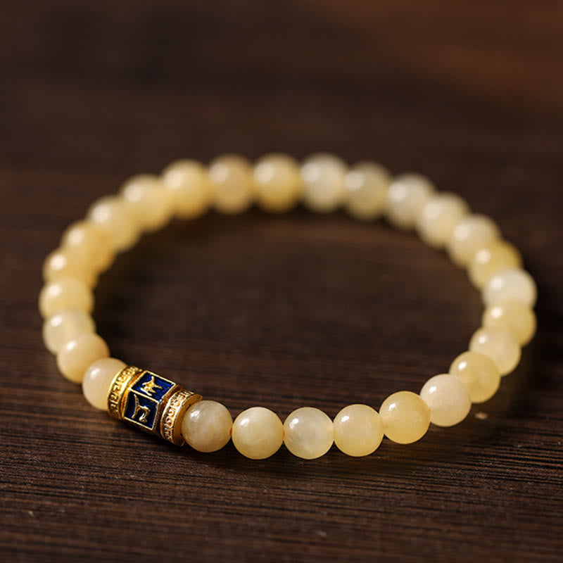 Nimara Ritual Topaz Beads Om Mani Padme Hum Fortune Bracelet
