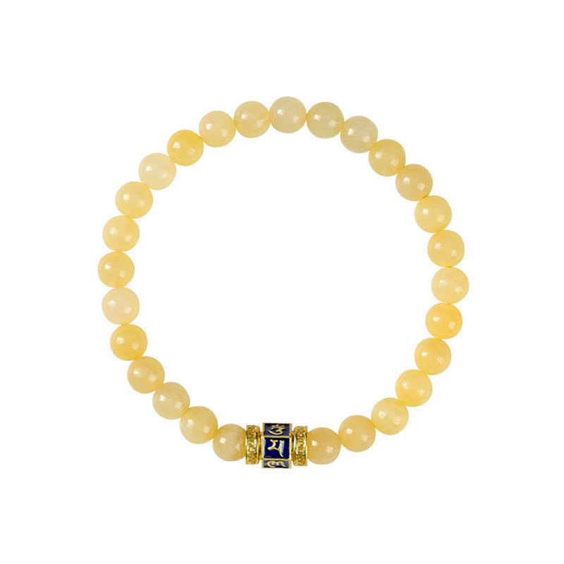 Nimara Ritual Topaz Beads Om Mani Padme Hum Fortune Bracelet