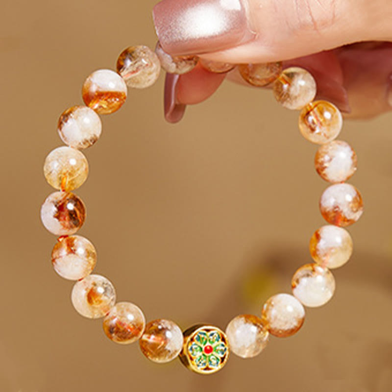 Nimara Ritual 999 Sterling Silver Om Mani Padme Hum Citrine Protection Bracelet