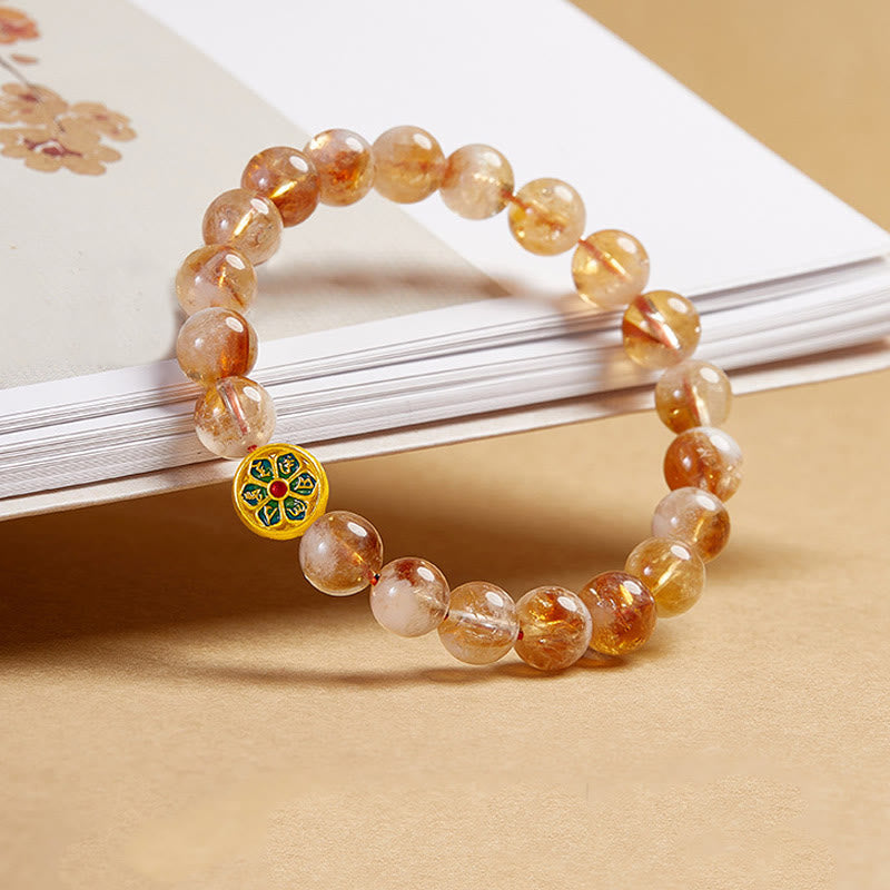 Nimara Ritual 999 Sterling Silver Om Mani Padme Hum Citrine Protection Bracelet