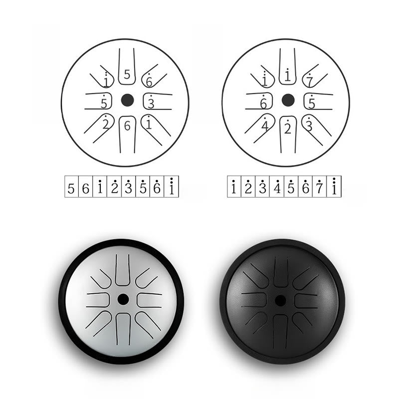 Nimara Ritual Steel Tongue Drum Sound Healing Yoga Meditation Drum Kit 8 Note 6 Inch Percussion Instrument