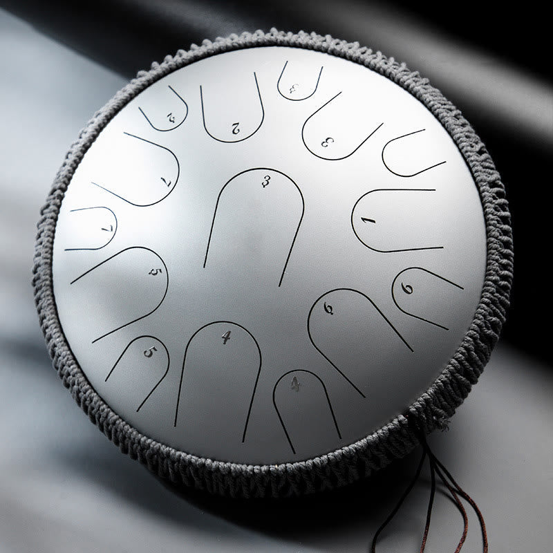 Nimara Ritual Steel Tongue Drum Sound Healing Mindfulness Meditation Drum Kit 15 Note 14 Inch Percussion Instrument
