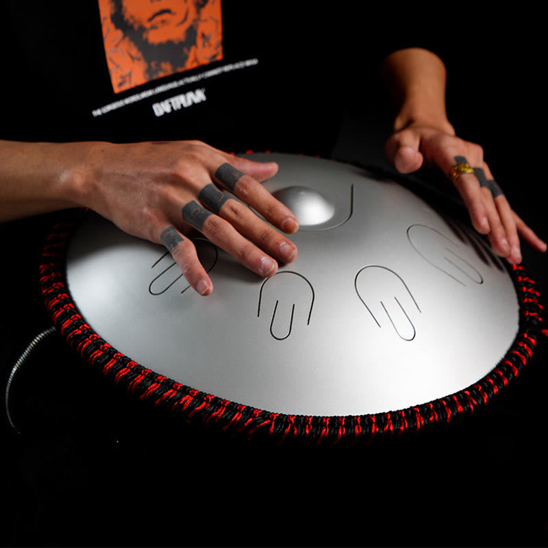 Nimara Ritual Steel Tongue Drum Sound Healing Yoga Meditation Kit 9 Note 15 Inch Handpan Instrument