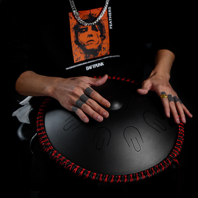 Nimara Ritual Steel Tongue Drum Sound Healing Yoga Meditation Kit 9 Note 15 Inch Handpan Instrument