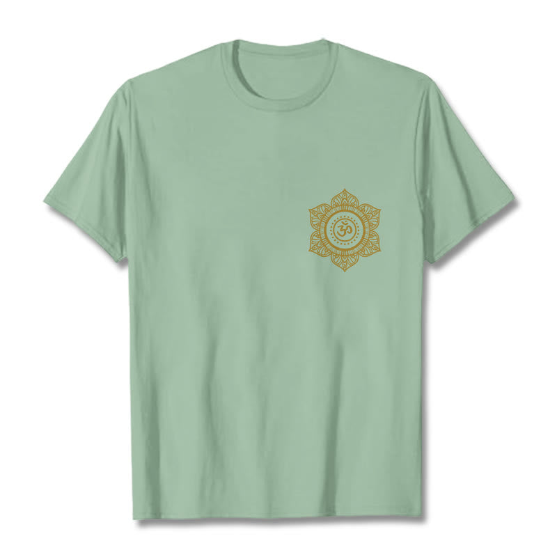 Nimara Ritual Golden Mandala OM Pattern Tee T-shirt