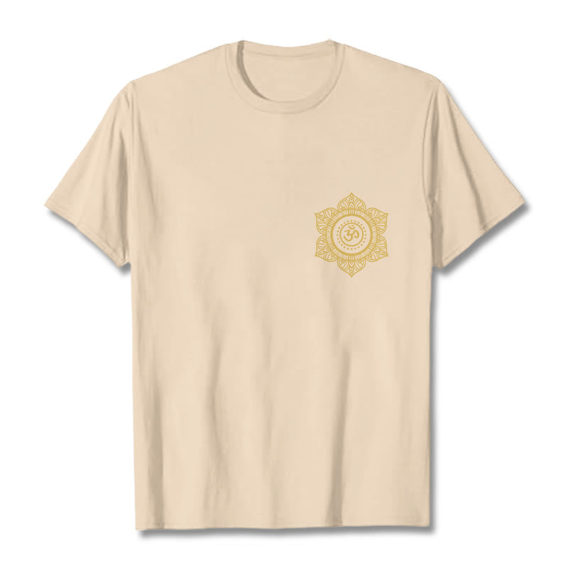Nimara Ritual Golden Mandala OM Pattern Tee T-shirt