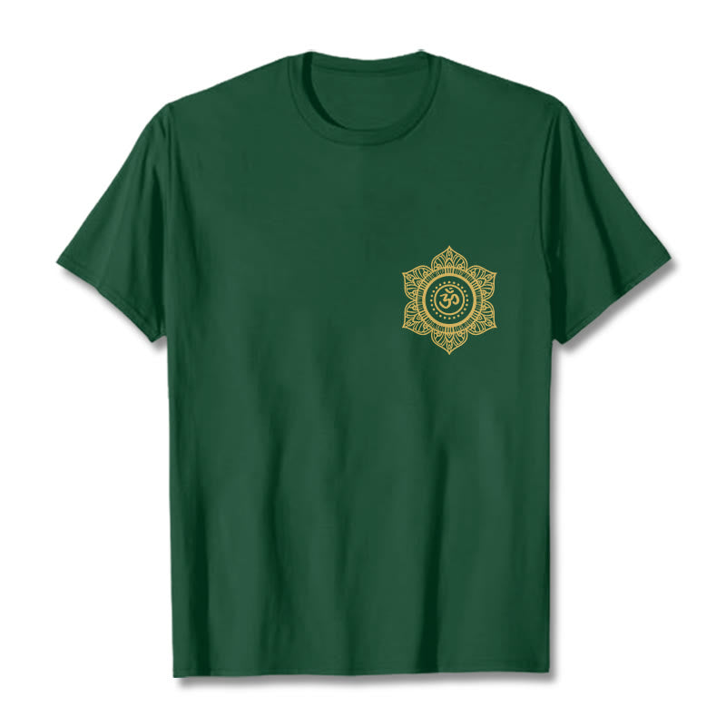 Nimara Ritual Golden Mandala OM Pattern Tee T-shirt
