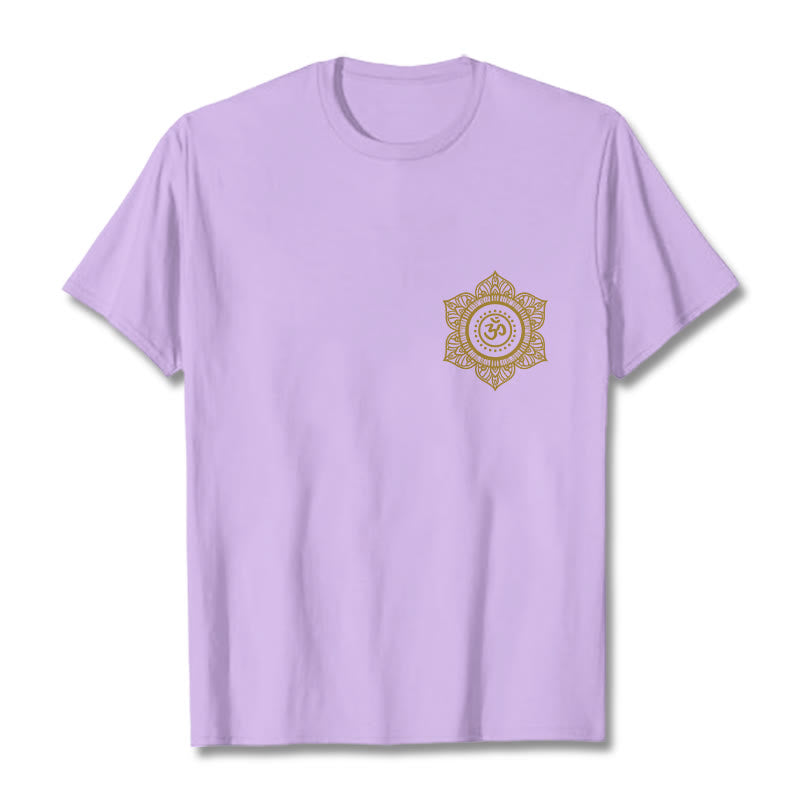 Nimara Ritual Golden Mandala OM Pattern Tee T-shirt