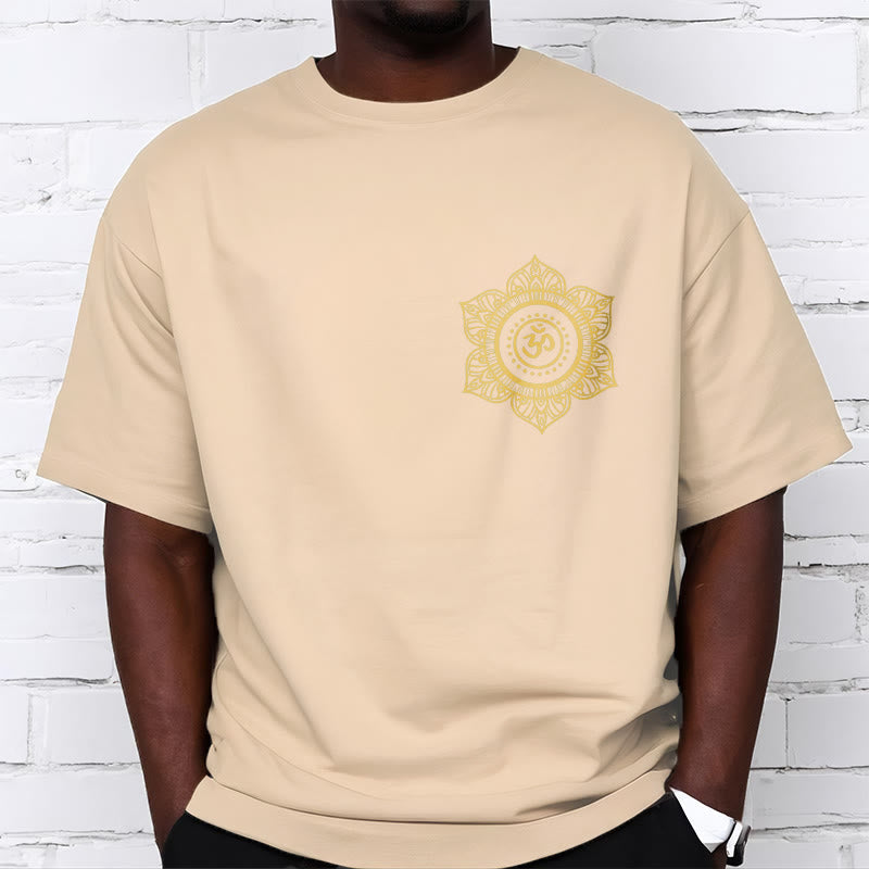 Nimara Ritual Golden Mandala OM Pattern Tee T-shirt