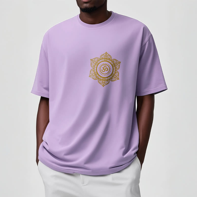 Nimara Ritual Golden Mandala OM Pattern Tee T-shirt