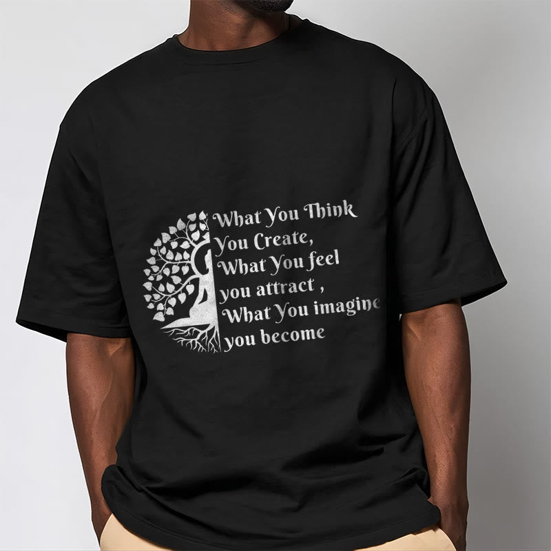 Nimara Ritual Half-meditation Buddha Tree Tee T-shirt