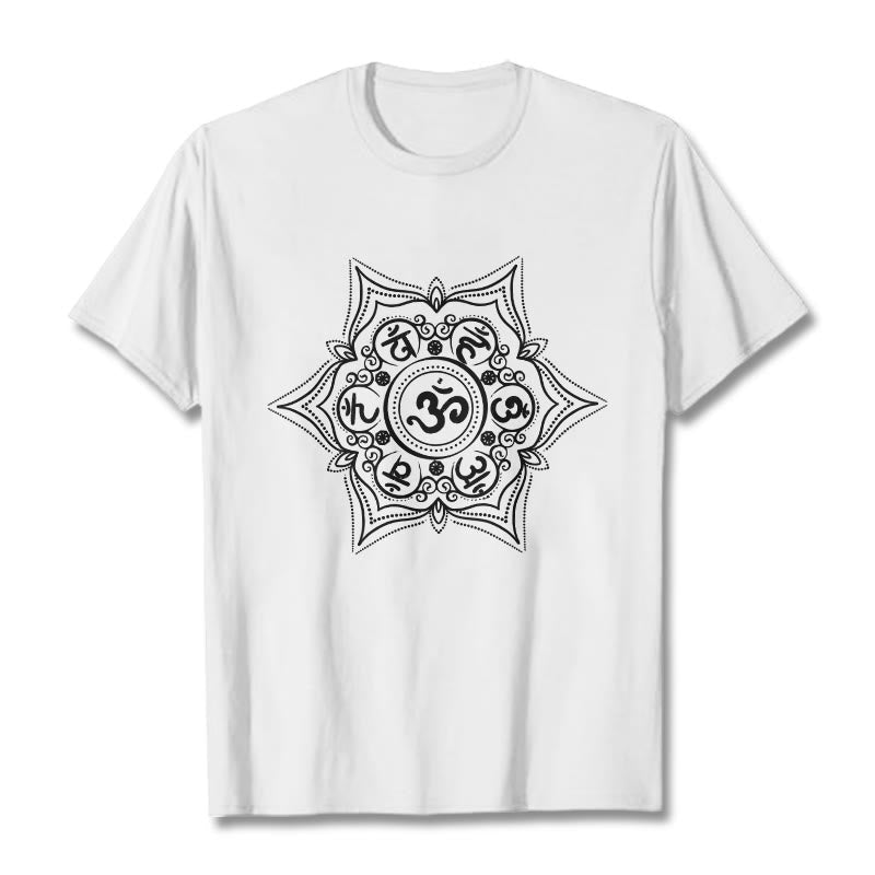 Nimara Ritual Mandala Om Mani Padme Hum Tee T-shirt