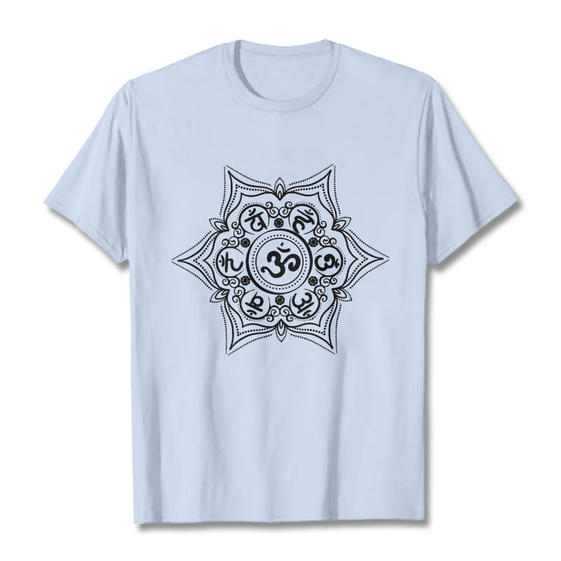 Nimara Ritual Mandala Om Mani Padme Hum Tee T-shirt