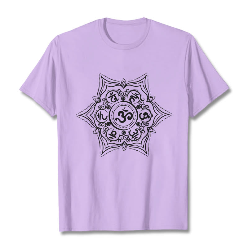 Nimara Ritual Mandala Om Mani Padme Hum Tee T-shirt