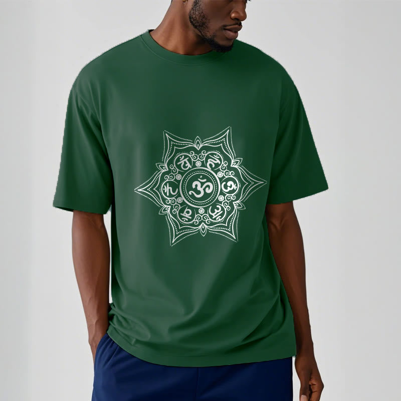 Nimara Ritual Mandala Om Mani Padme Hum Tee T-shirt