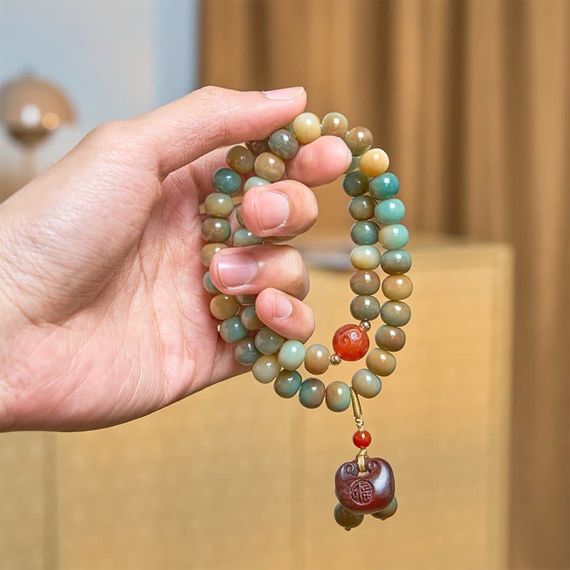 Nimara Ritual Colorful Bodhi Seed Harmony Double Wrap Bracelet