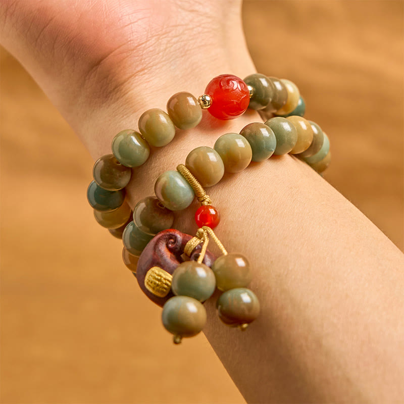 Nimara Ritual Colorful Bodhi Seed Harmony Double Wrap Bracelet