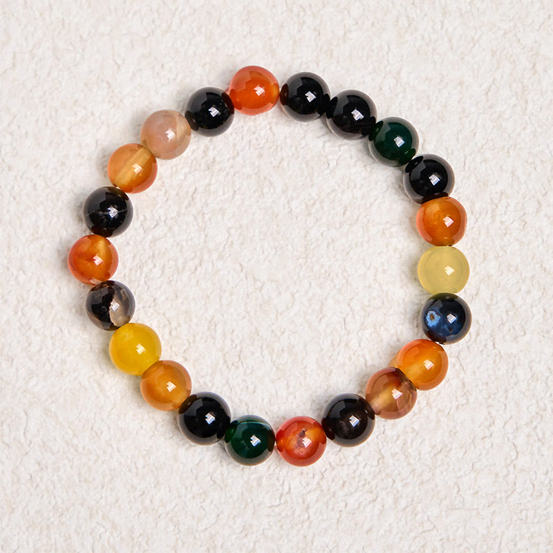 Nimara Ritual Natural Colorful Chalcedony Agate Harmony Bracelet